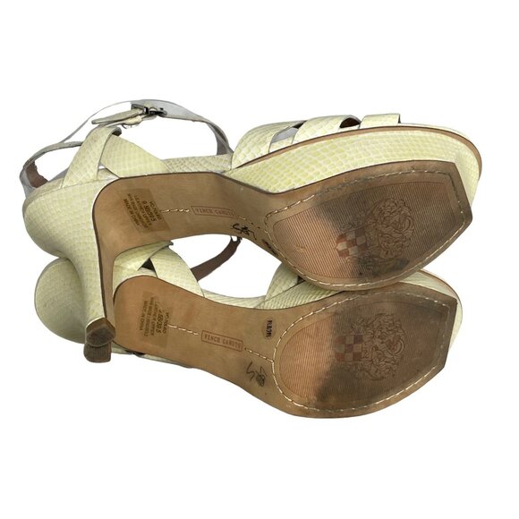 Vince Camuto 9.5 Toleo patent leather heels cream yellow - Picture 9 of 14